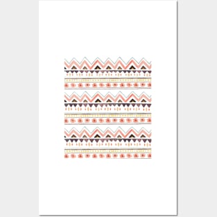 southwest inspired pattern in white Posters and Art